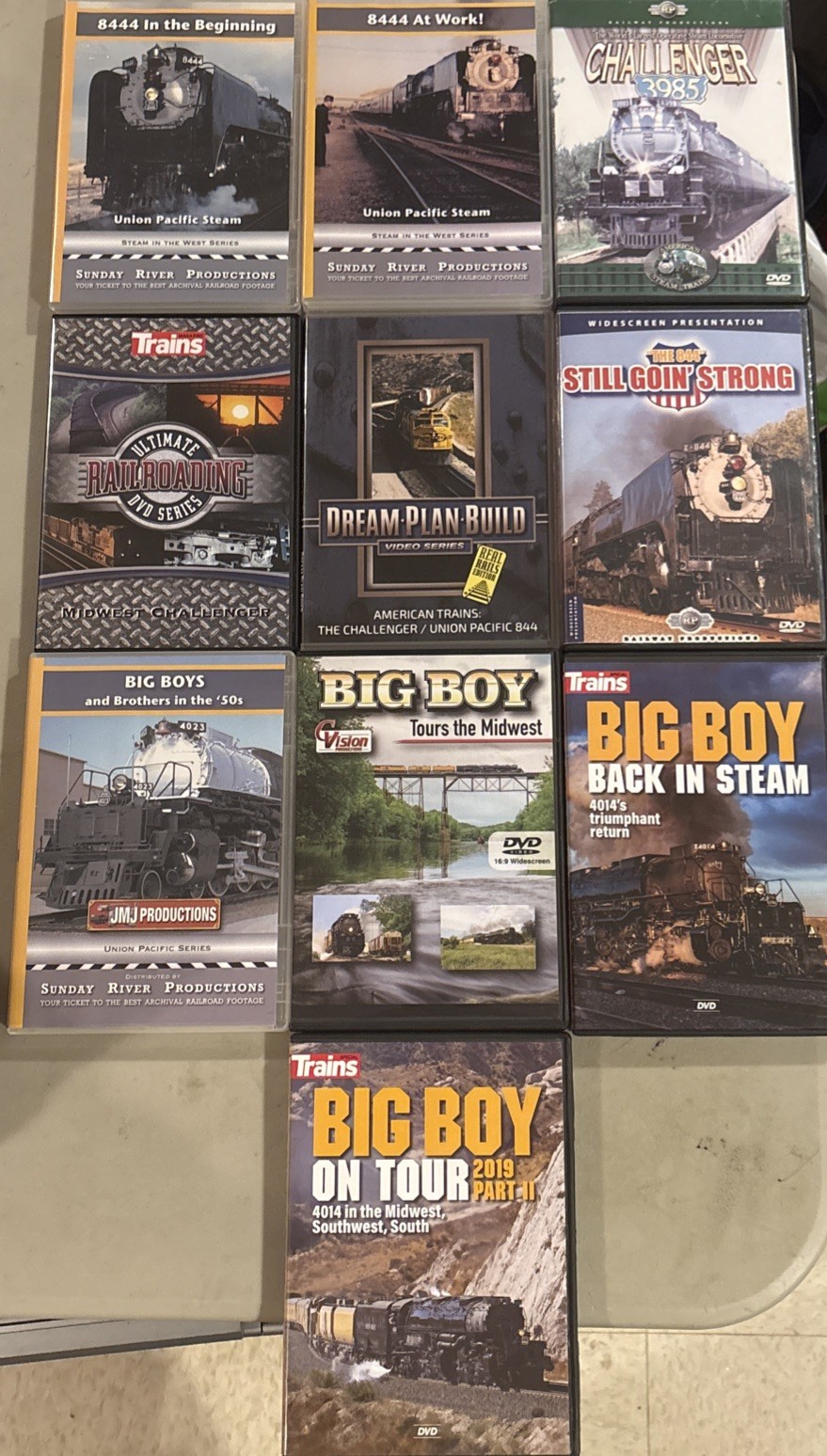 Union Pacific Steam Train DVD Lot 844 Challenger 3985 Big Boy 4014 Railroad