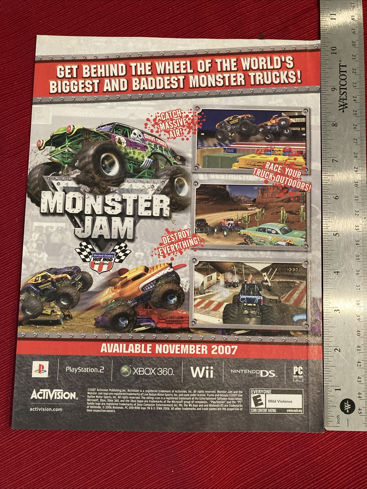 Monster Jam Activision Video Game 2007 Print Ad - Great to Frame