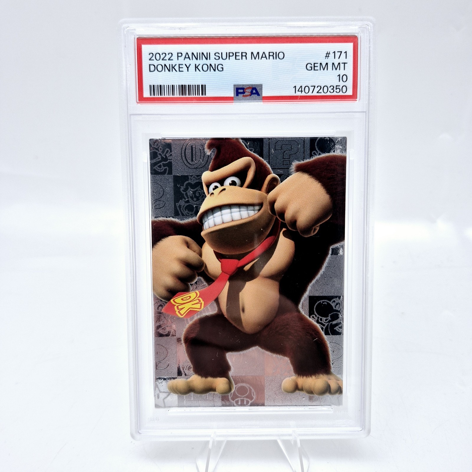 2022 Panini Nintendo Super Mario Donkey Kong #171 PSA 10 Pop 7 Silver Card