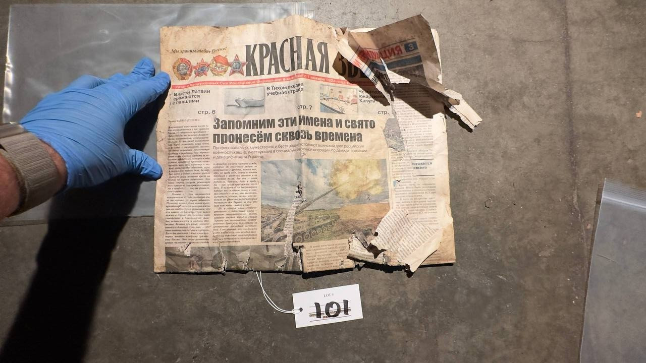 War in Ukraine Military Propaganda War Newspaper from Conflict Zone