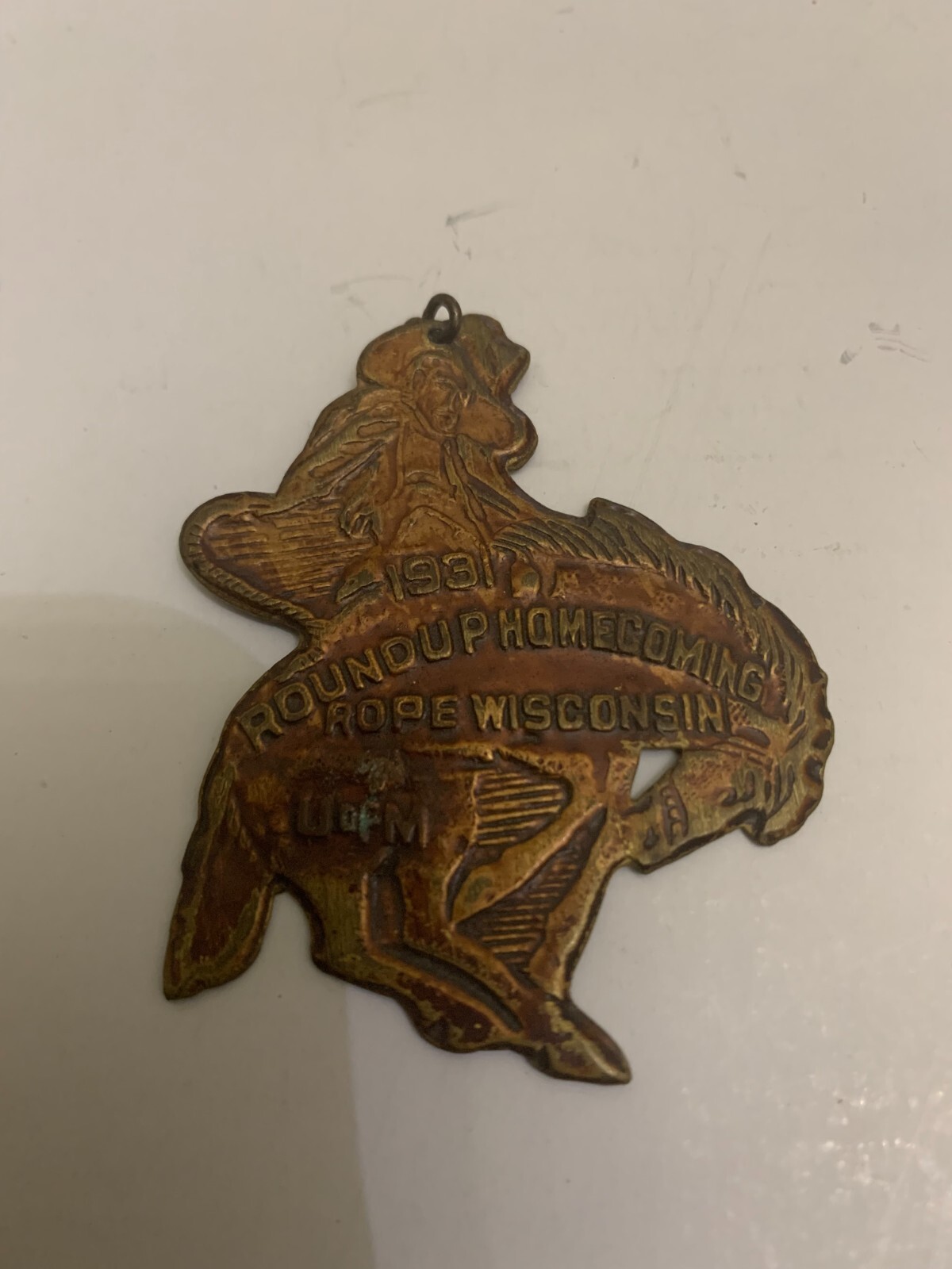 Vintage 1931 University of Minnesota Roundup Homecoming Rope Wisconsin Pin