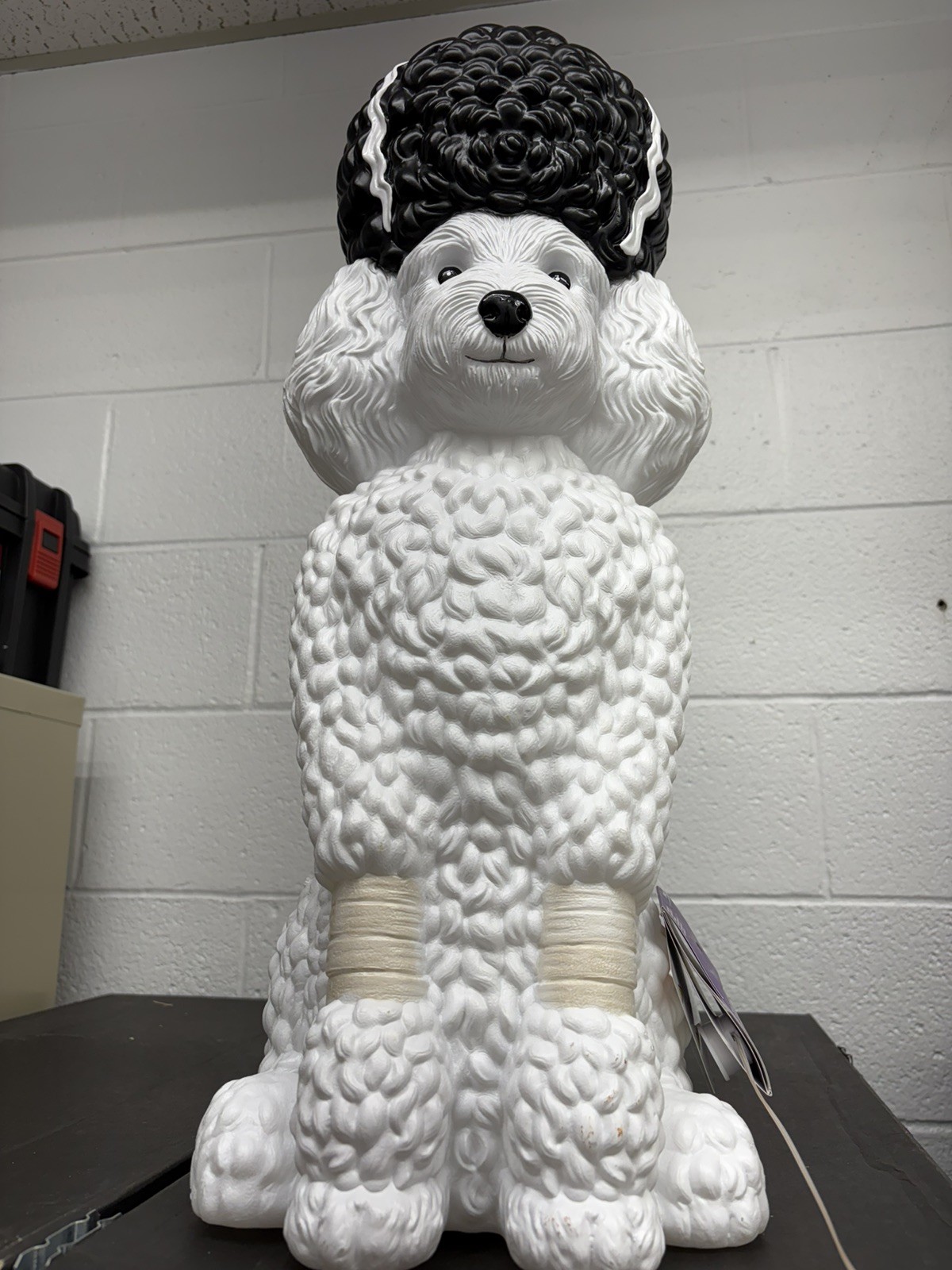 Halloween Blow Mold Frankenstein Doodle Dog 24” in Tall Poodle Lowe’s In Hand