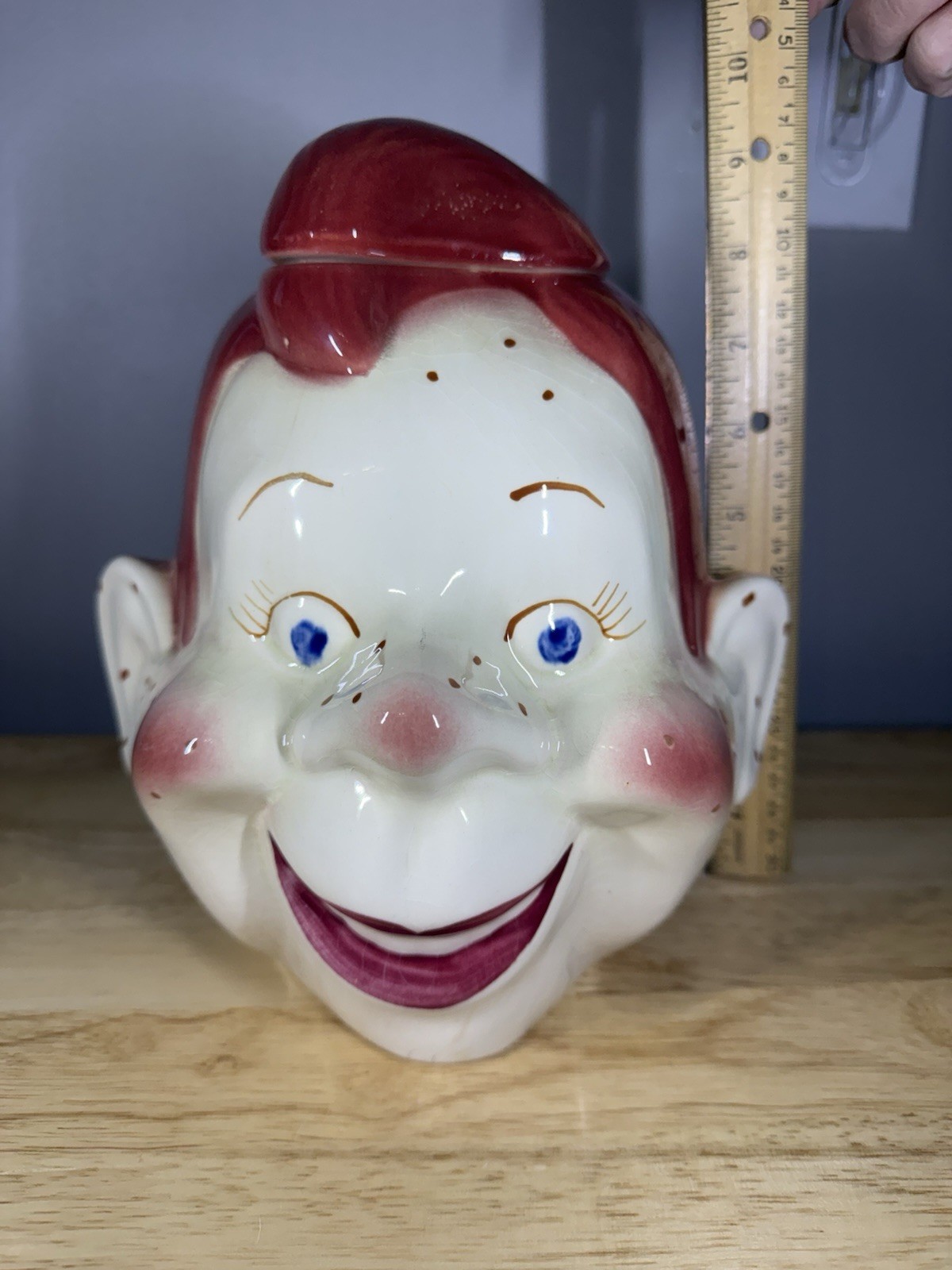 1950s Howdy Doody Cookie Jar  Pottery Ceramic Puppet Marionette Vintage With Lid