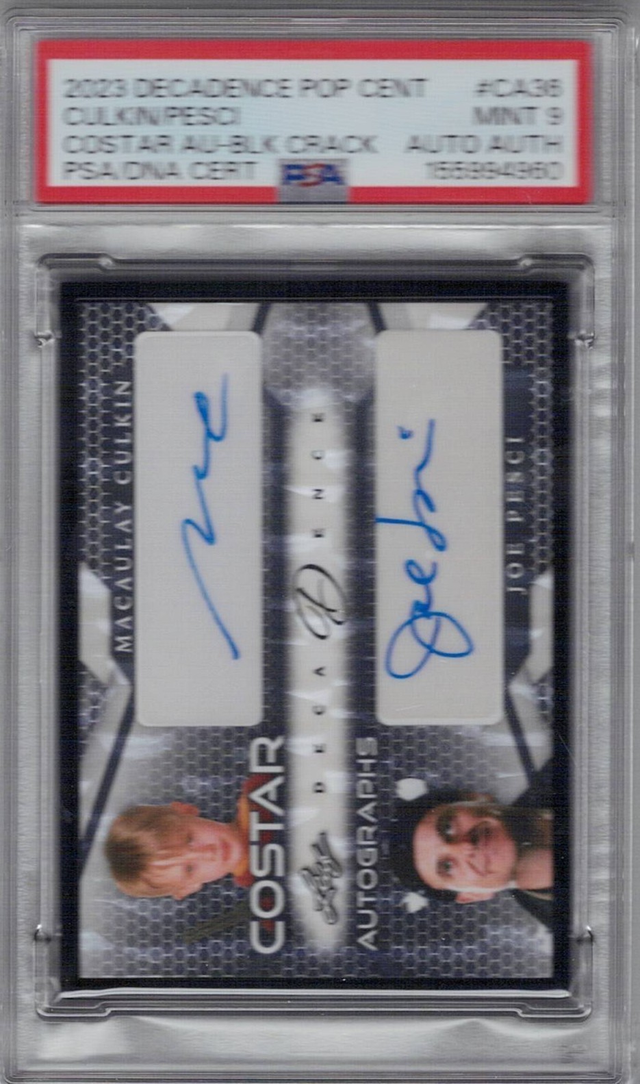 Macaulay Culkin Joe Pesci Dual Auto #2/3 Home Alone 2023 Leaf Decadence