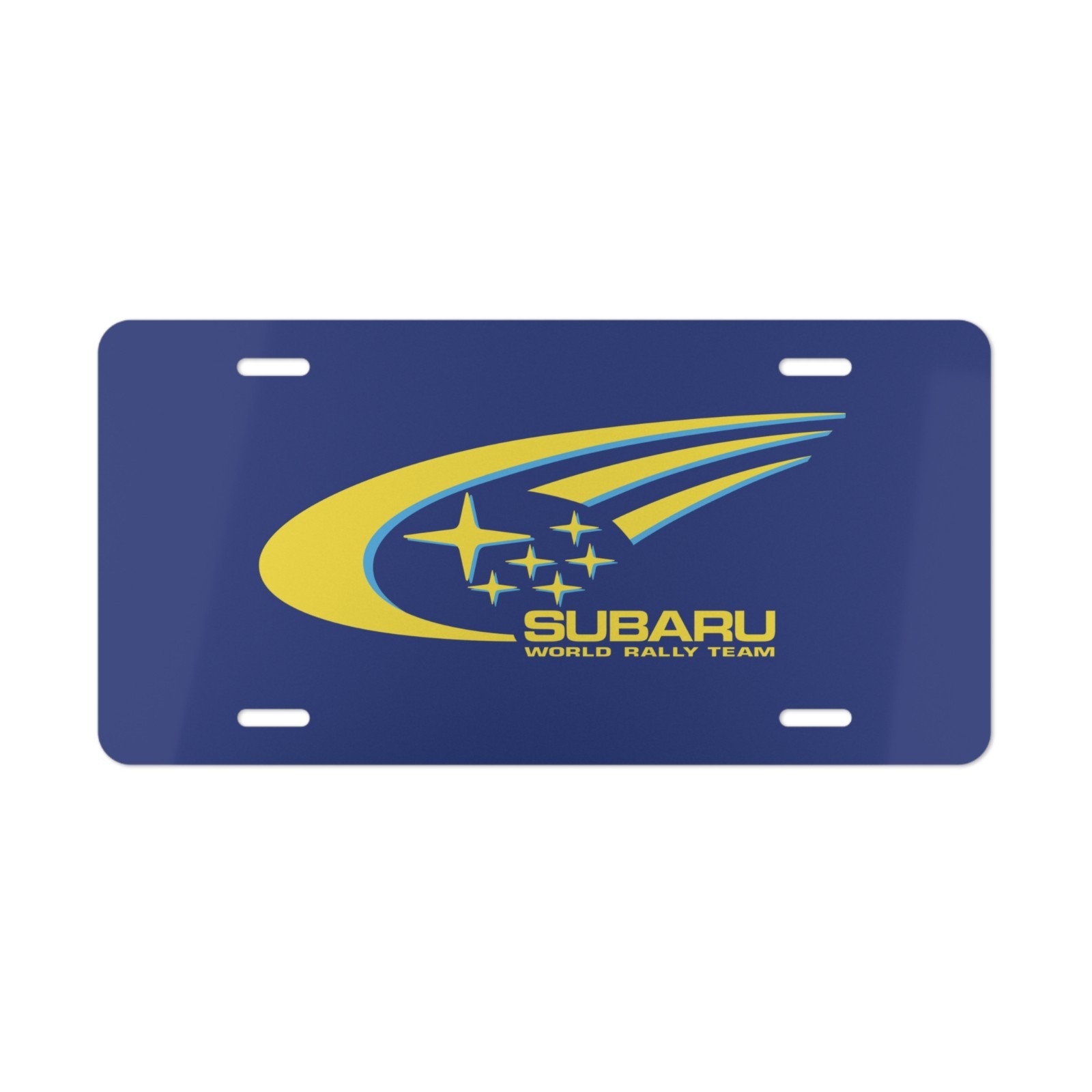 Subaru World Rally Team, License Plate Car Tag Metal Aluminum (Vanity Plate)