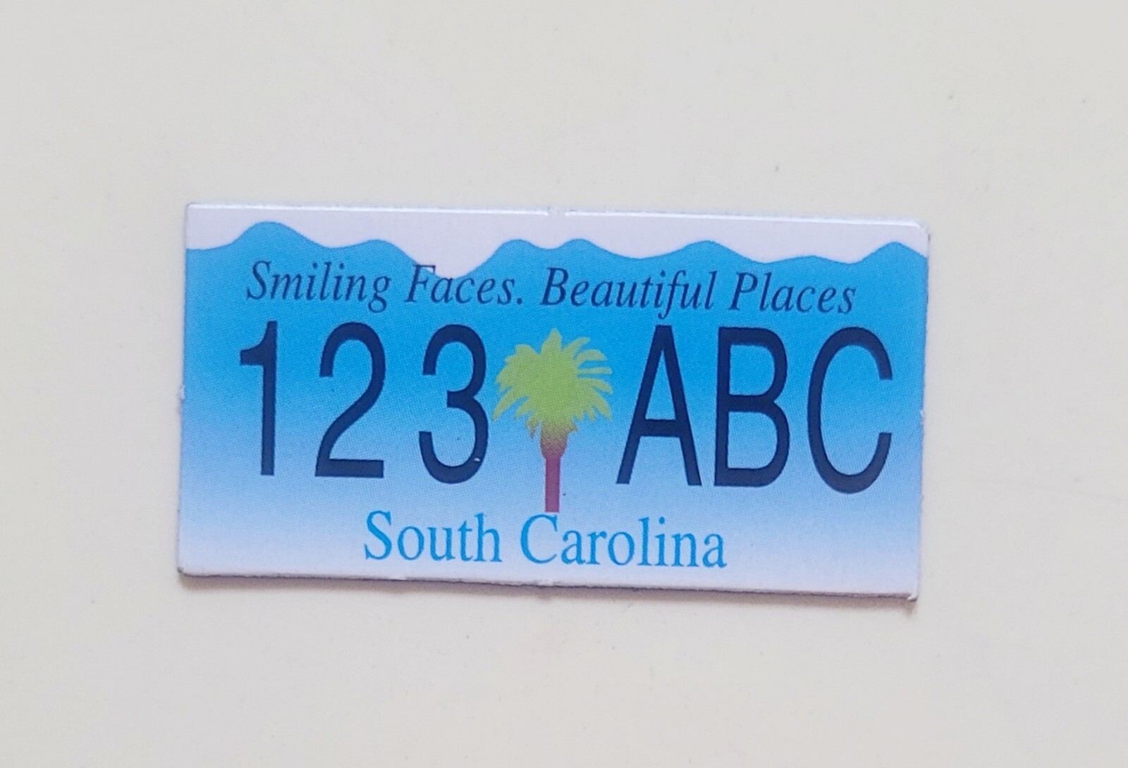 South Carolina License Plate Refrigerator Magnet Rubber New 