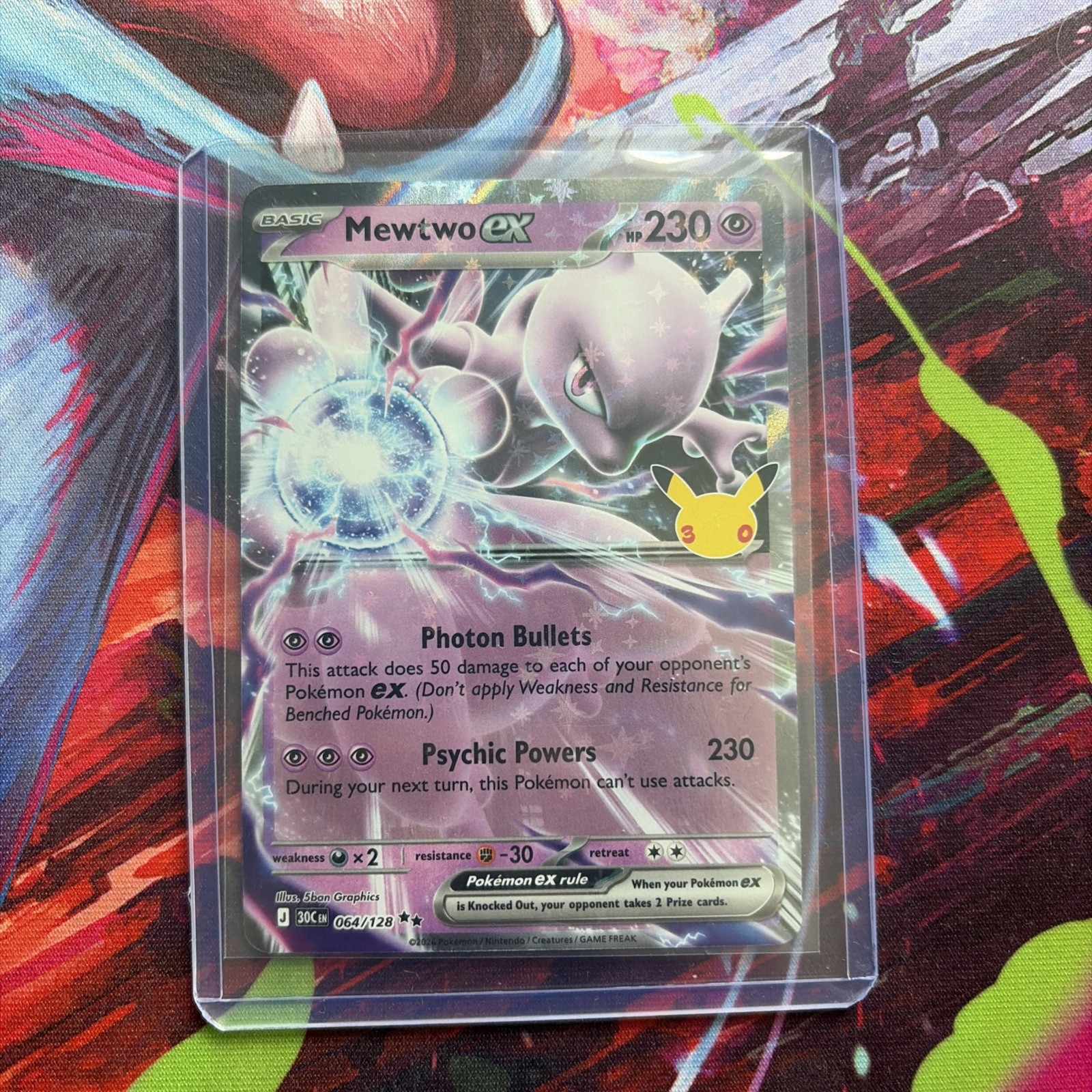 Pokemon 30th Anniversary TCG Mewtwo EX 064/128