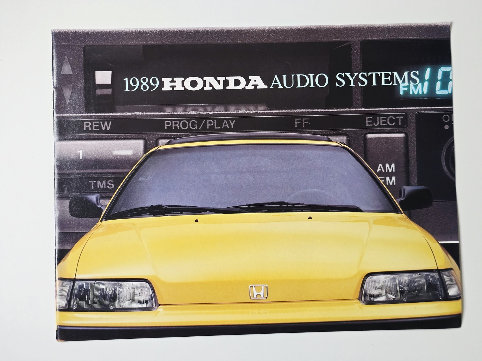 1989 Honda Audio Systems Sales Brochure Car Stereo CRX Civic 6 Pages Vintage