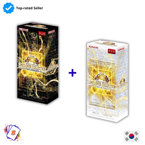 Yu-Gi-Oh Limit Over Collection THE HEROES & THE RIVALS Sealed SET 2 BOX Korean
