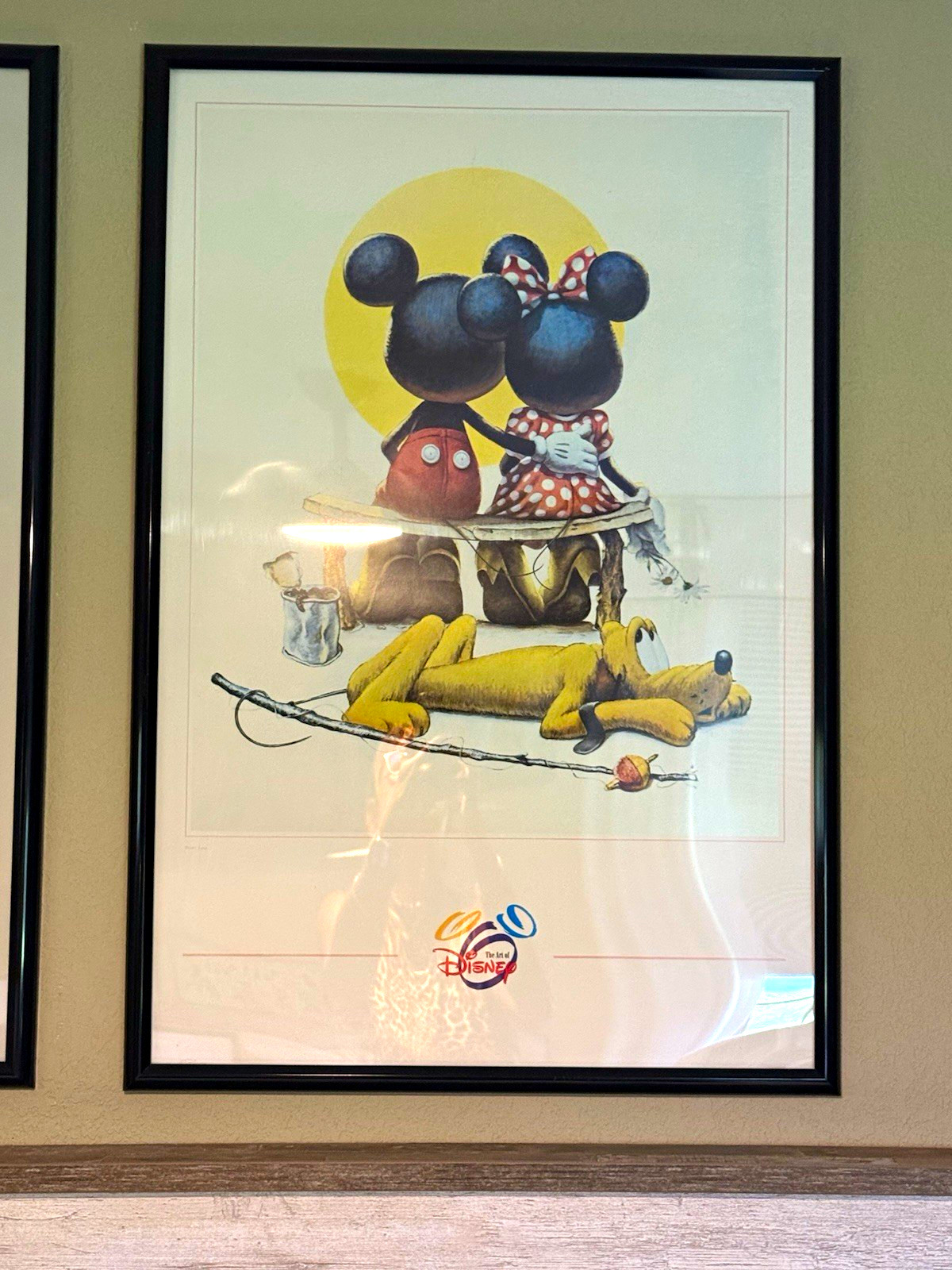 Disney Mickey Mouse Minnie Mouse Pluto Framed Wall Art Print