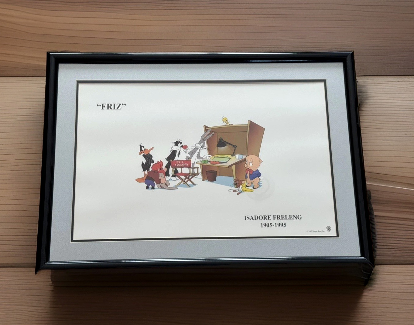 1995 Warner Bros “FRIZ” Looney Tunes Freleng Tribute Print Framed Bugs Daffy