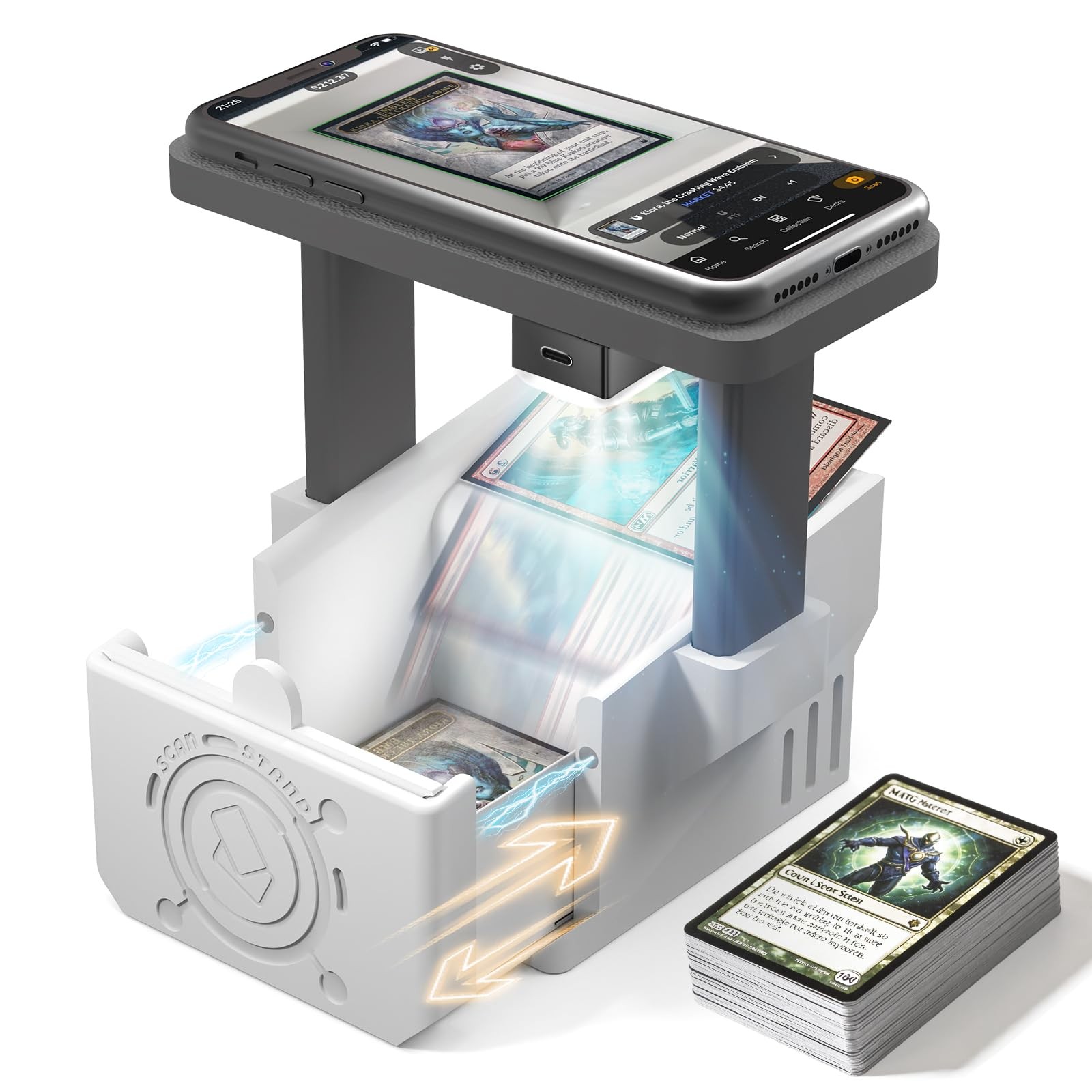Card Scanner Pro Max–Card Scanner Stand for MTG & TCG, Scan Sleeved & Unsleev...