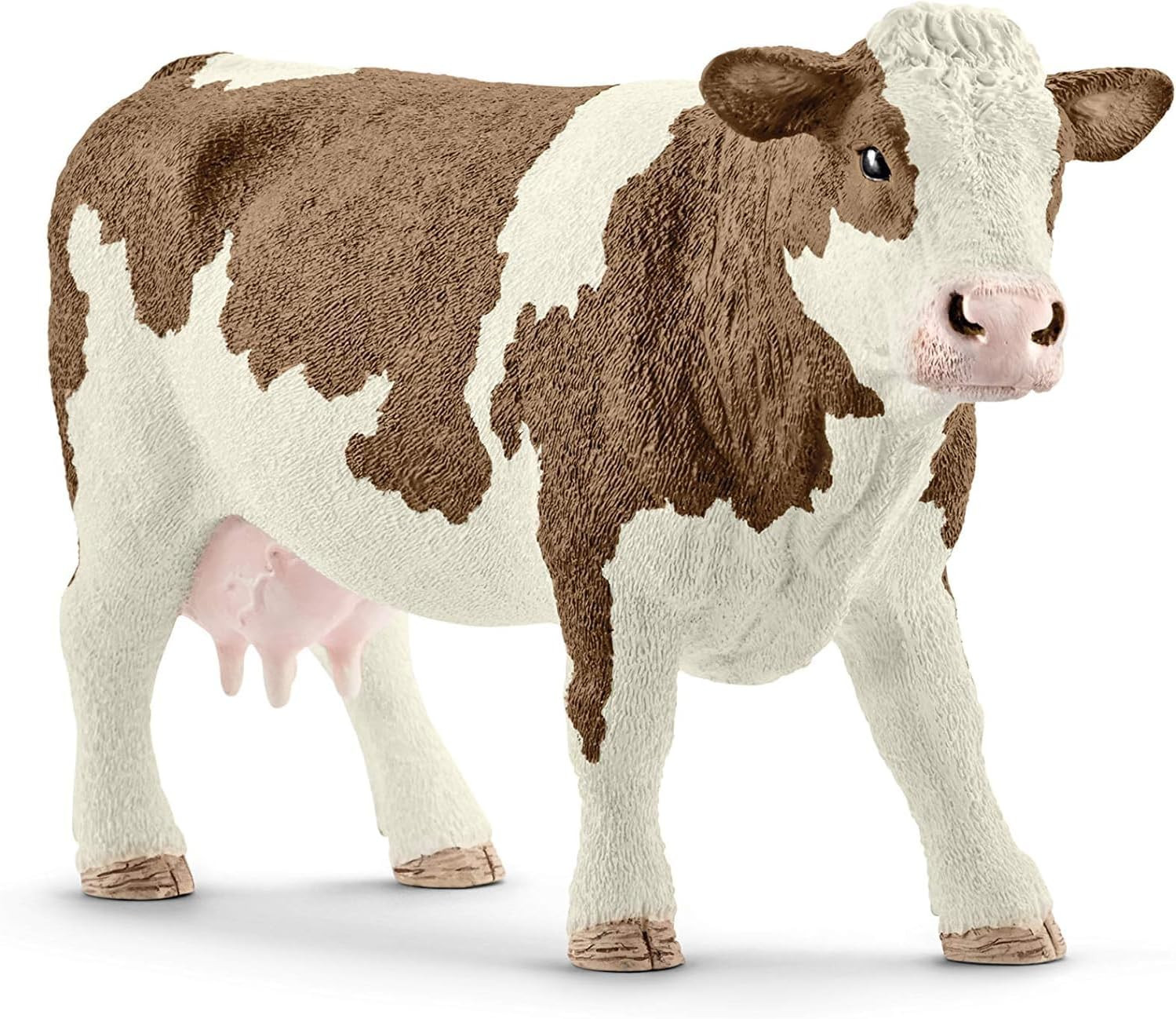 Schleich Farm World - Simmental Cow Toy Figurine - Kids Ages 3+ | 13801