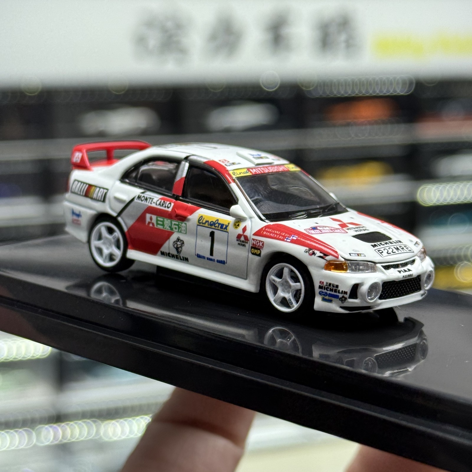 1:64 Lancer Evo IV GSR Monte Carlo Rally Alloy Model Car Collectible