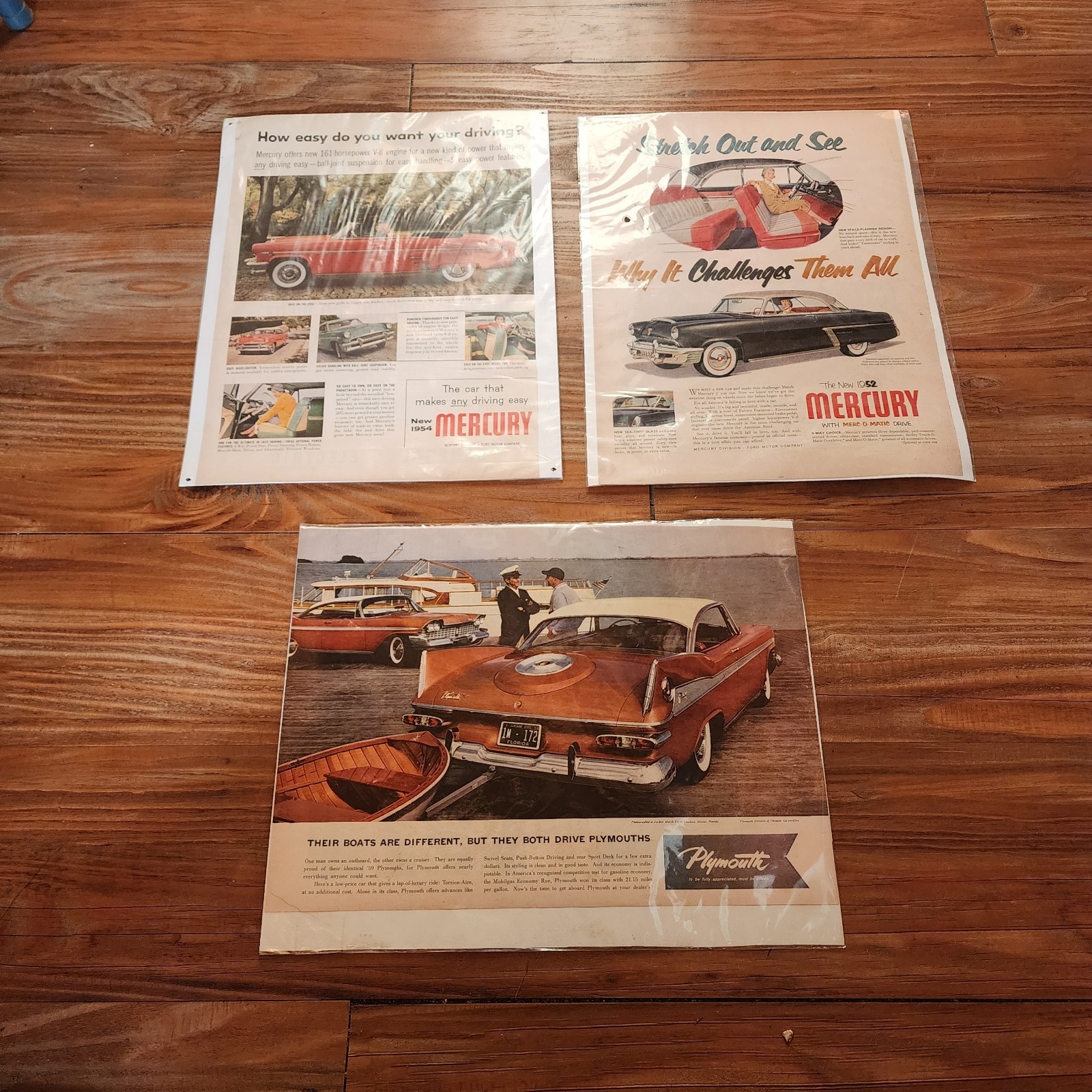 1950s automotive print advertisements