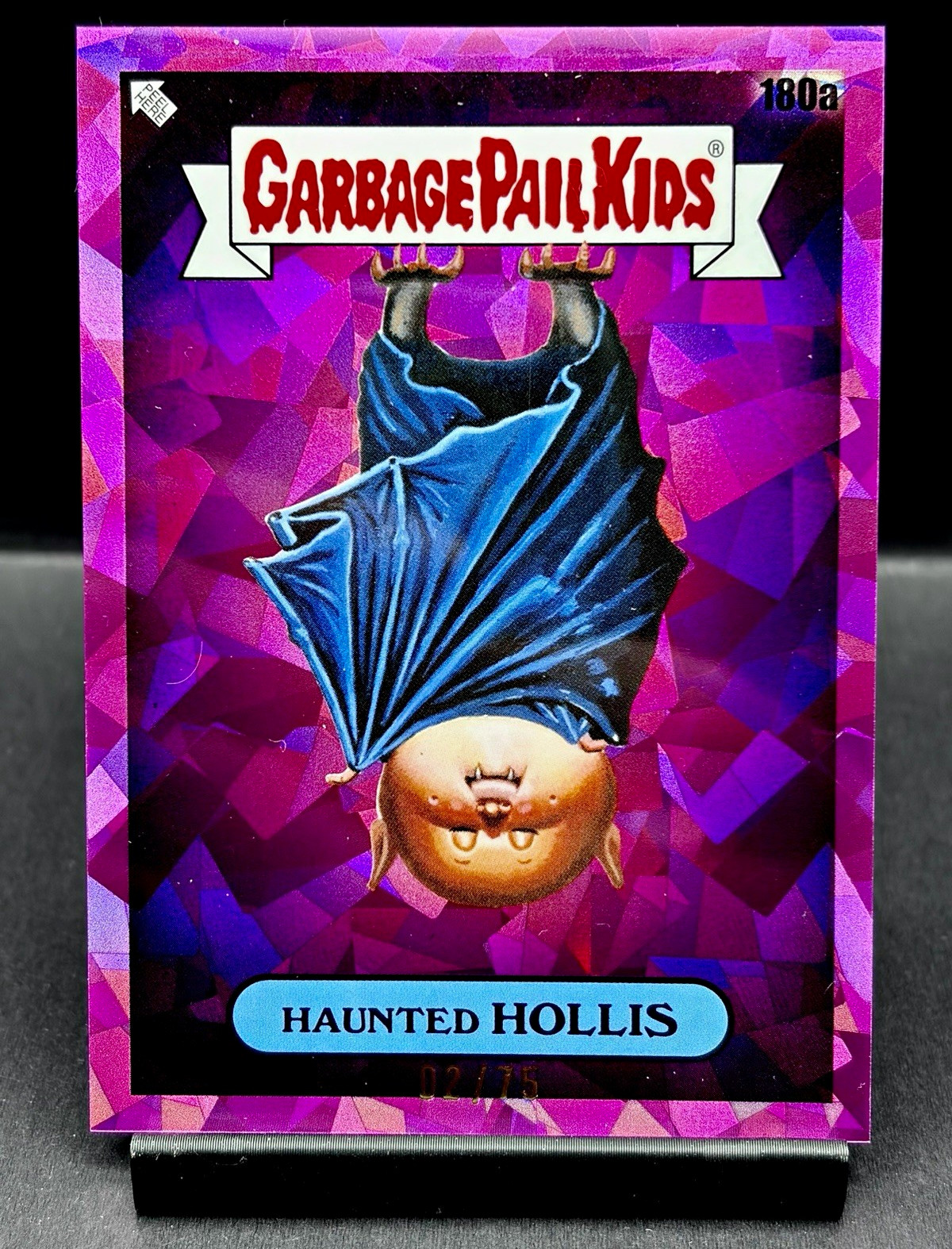 2022 Garbage Pail Kids Sapphire Magenta Refractor HAUNTED HOLLIS NUMBERED 2/75