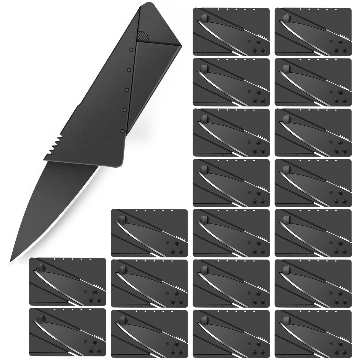 20PCS Folding Credit Card Thin Knives Cardsharp Wallet Micro Survival Tool Knife