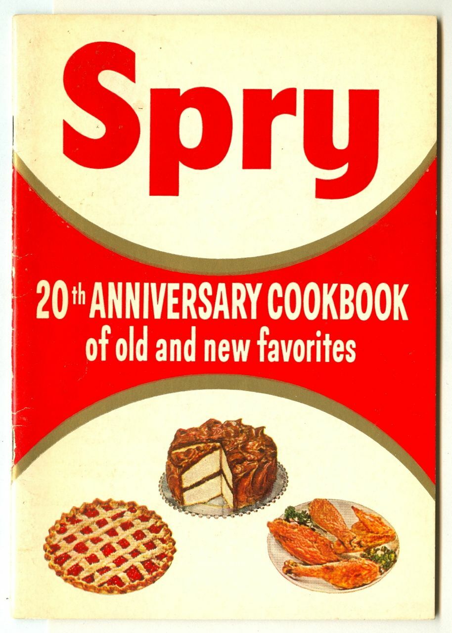 Vintage 1955 SPRY 20th ANNIVERSARY Cookbook SPRY Advertising Recipe Booklet