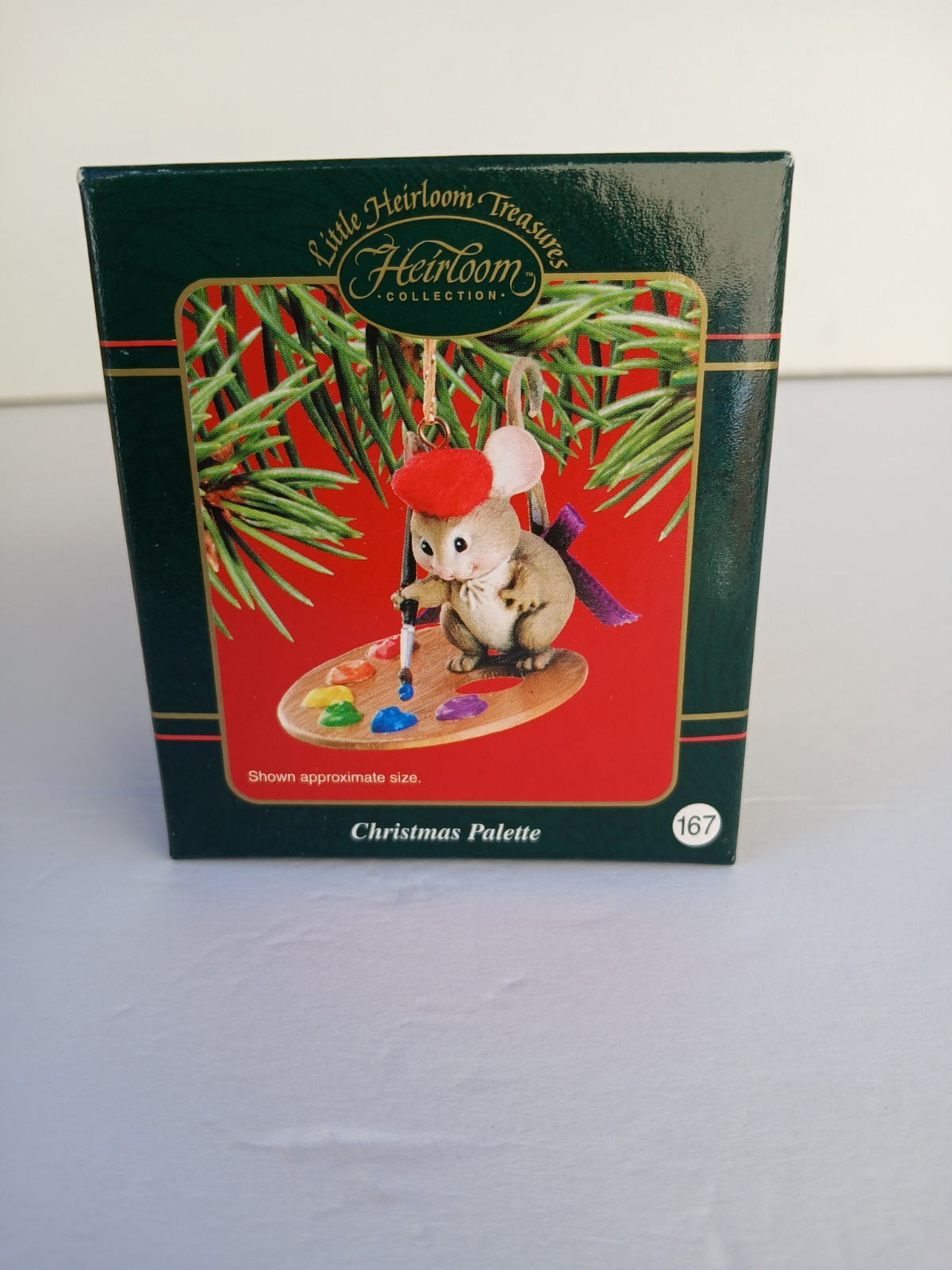New Carlton Cards Heirloom Collection Ornament – Christmas Palette Mouse Artist