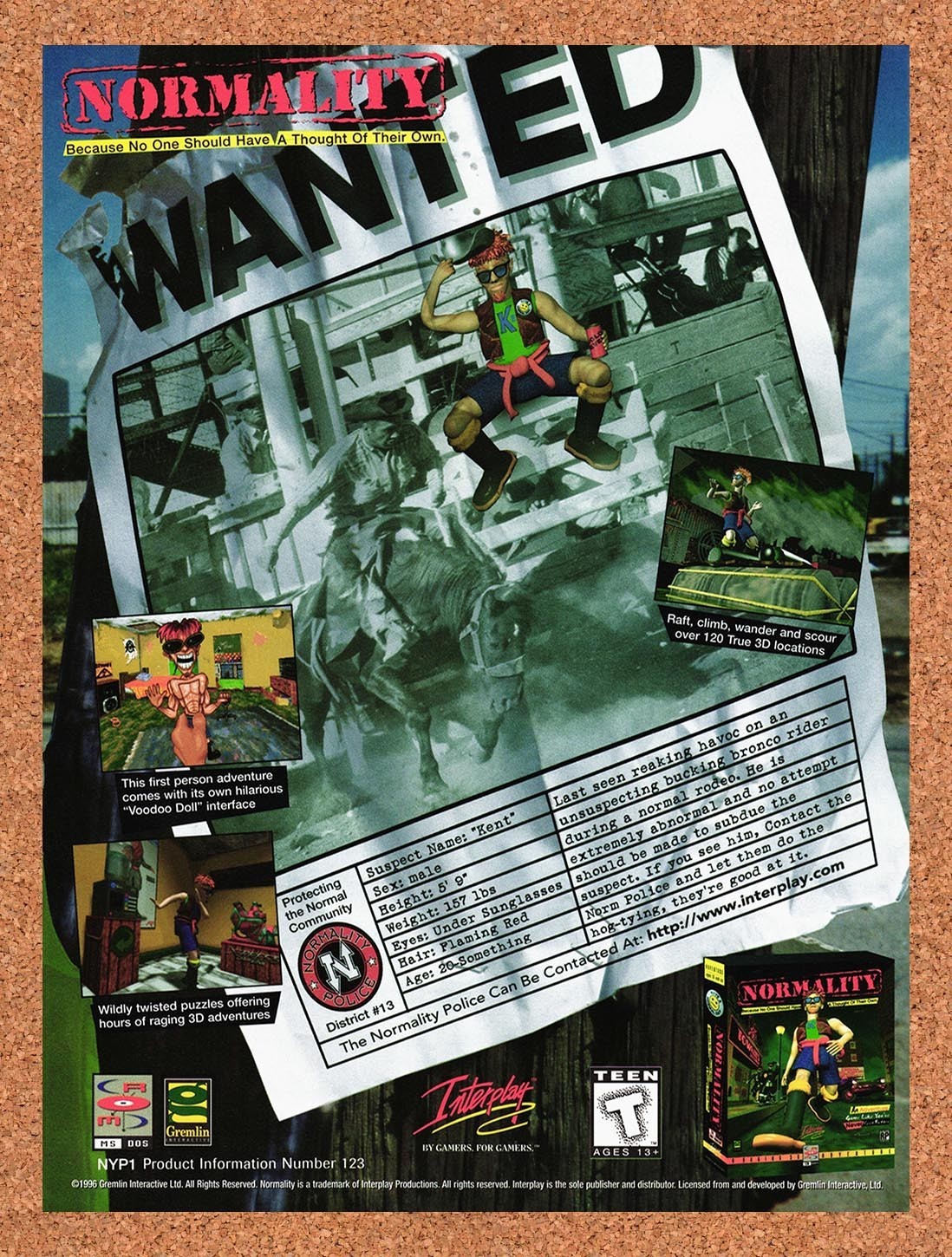 1996 Normality PC Original Advertisement / Retro Promo v3