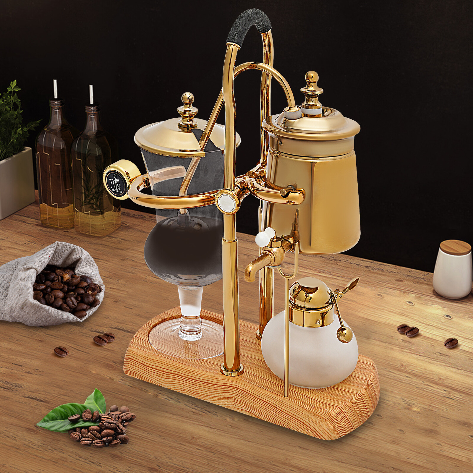 Golden 15OZ Royal Belgian Balance Syphon Coffee Maker, Siphon Brewer