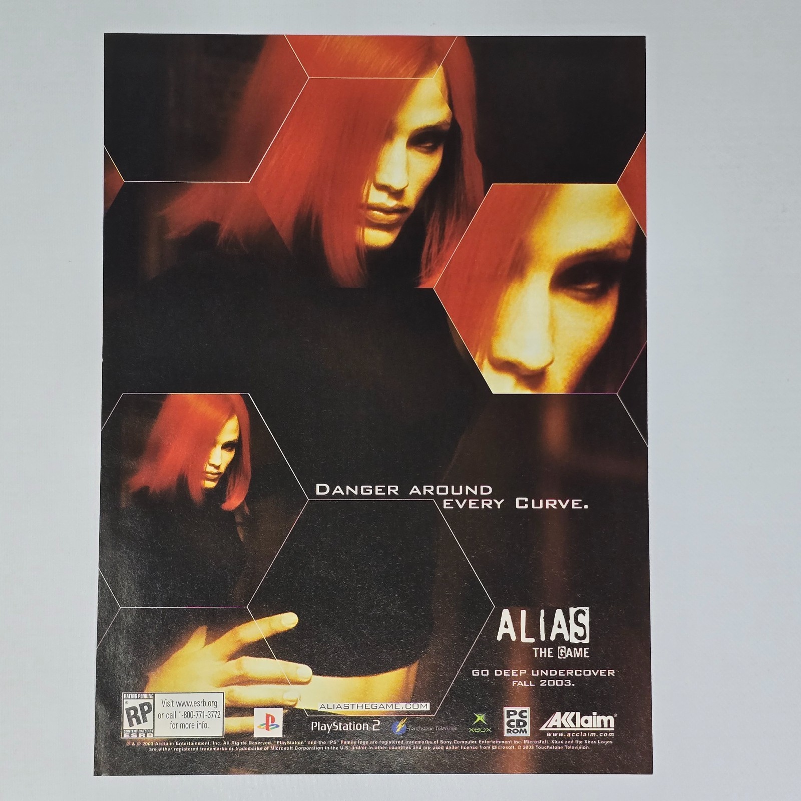 Alias The Game Xbox PS2 PC Authentic Magazine Ad