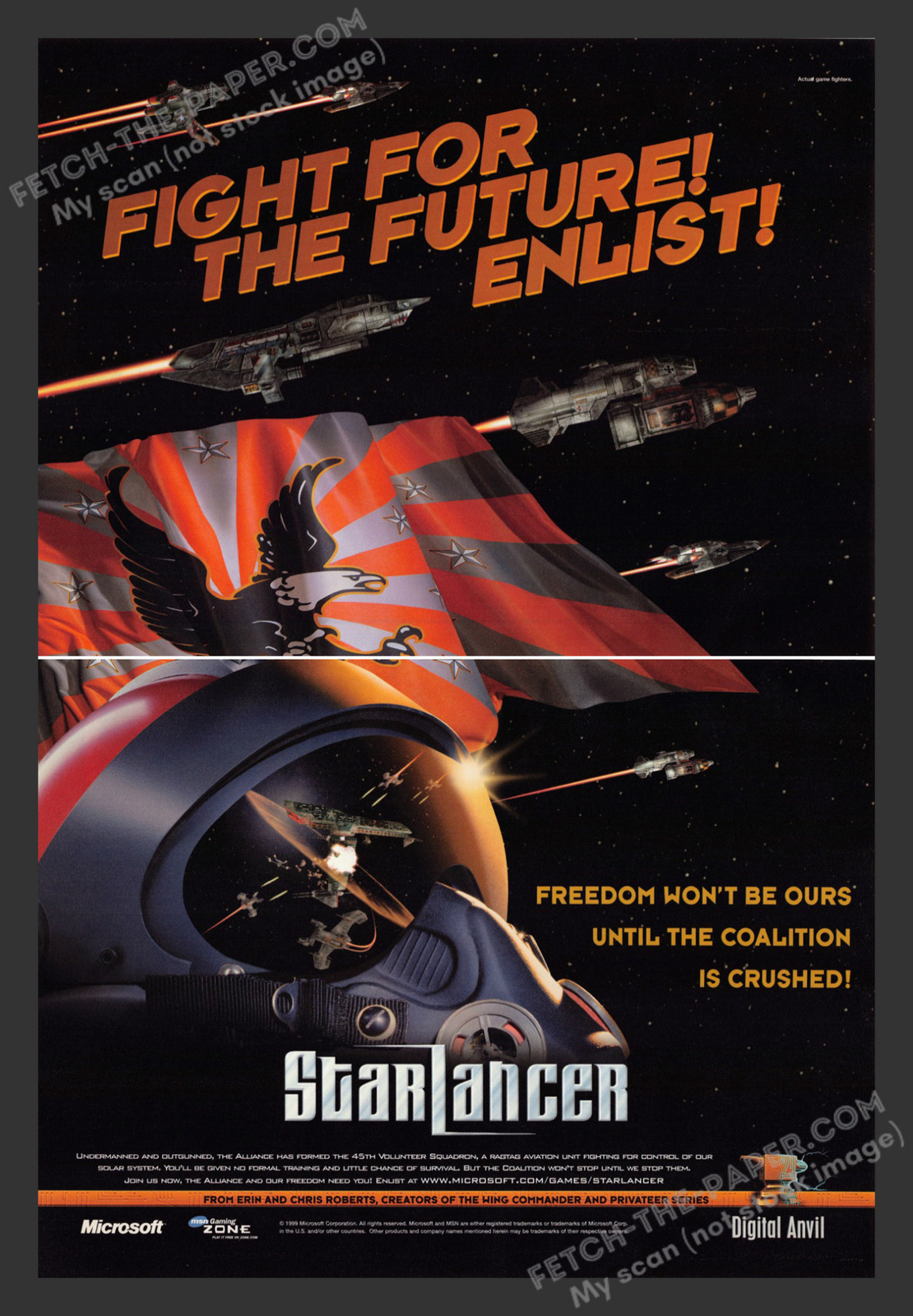 Starlancer 2000s Video Game Print Advertisement (2 Page) Ad 2000