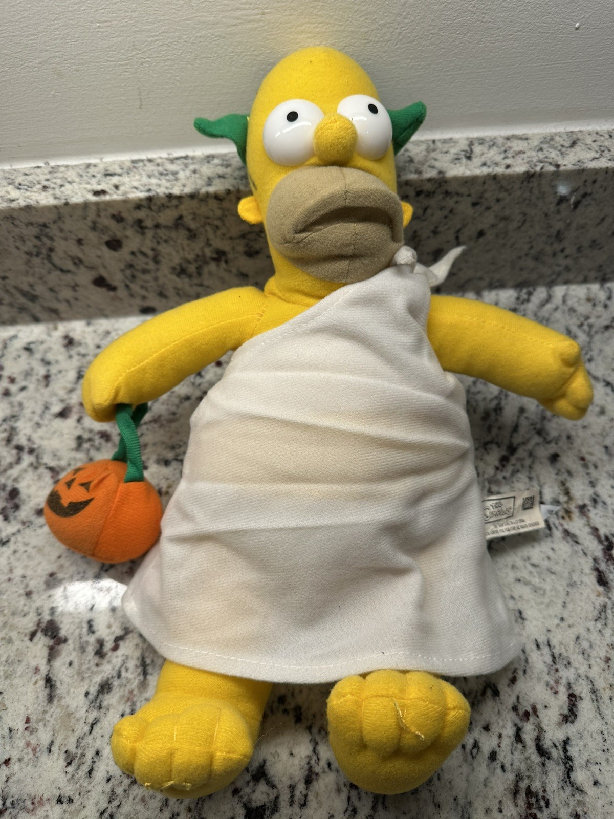 VTG 2006 The Simpsons Homer Halloween Toga Emperor Roman Costume Plush Toy
