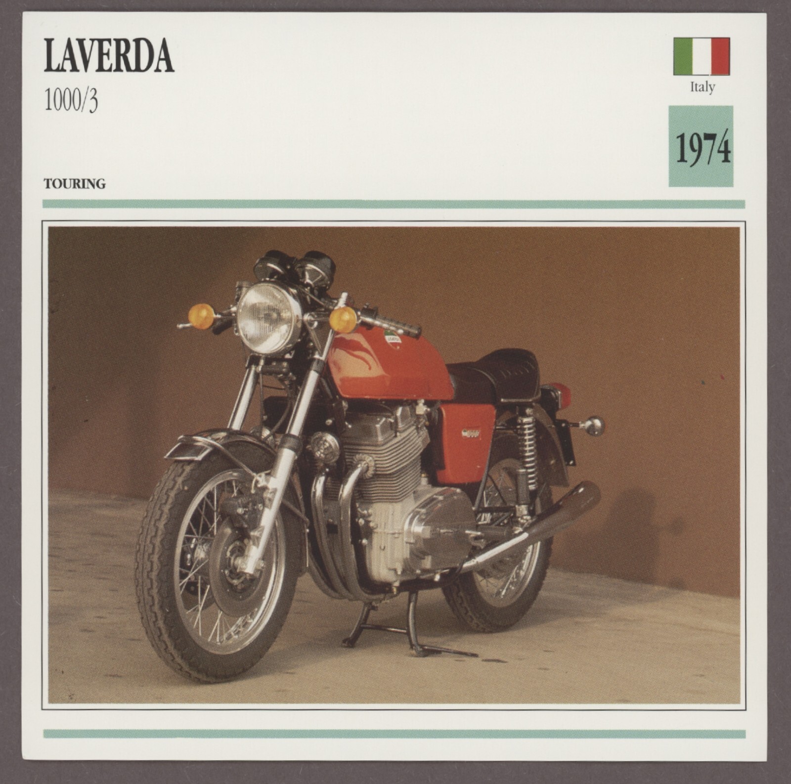1974 Laverda 1000/3  Edito Service Atlas Motorcycle Card
