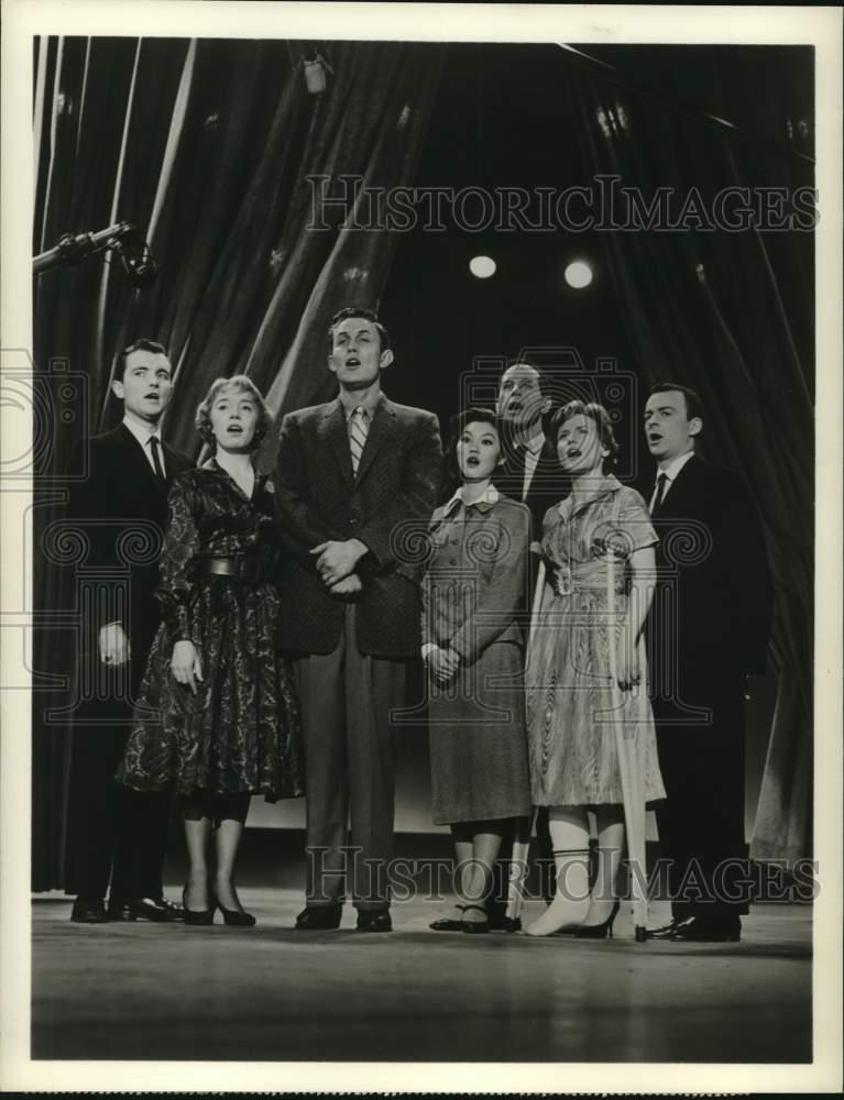 1959 Press Photo Singer Jimmy Dean and guests in \