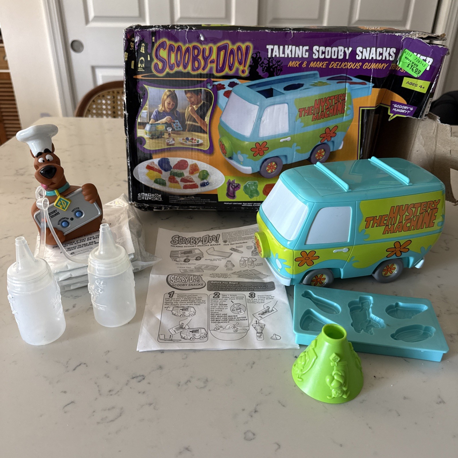 Vintage Scooby-Doo Talking Scooby Snacks Maker Gummy Candy Toy Incomplete W Box