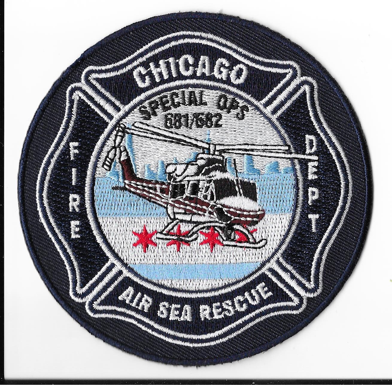 Chicago Fire Department, Illinois Air Sea Rescue Special Ops Patch V1