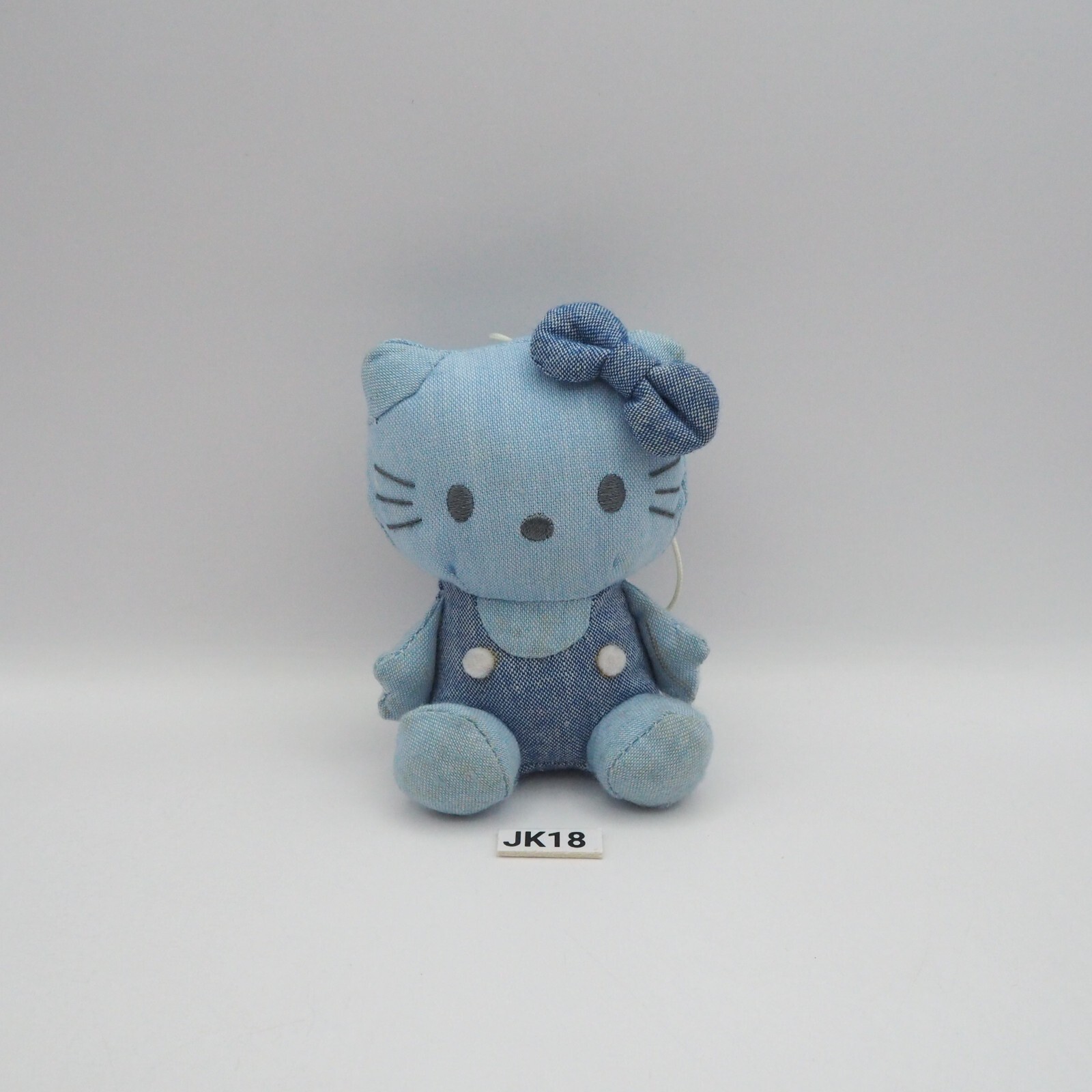 JK18 JUNK Hello Kitty Sanrio Blue Denim Kabaya 2000 Plush Toy 3.5\