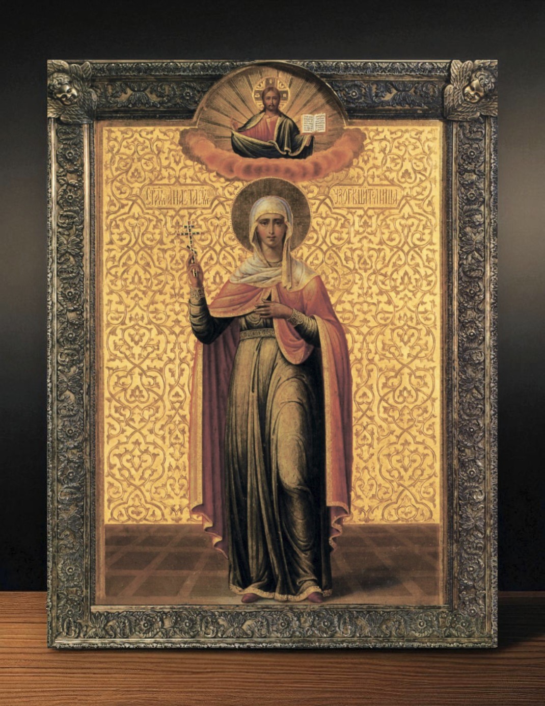 St. Anastasia the Deliverer from Potions Orthodox icon on wood 39x30 cm 15”x12”