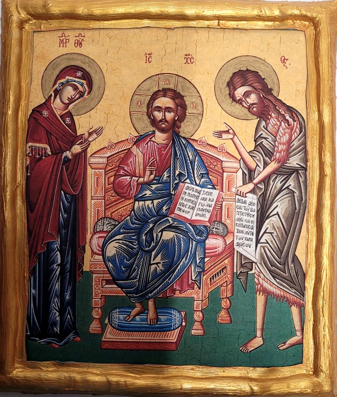 Deesis Deisis Christ Mary John The Baptist Greek Eastern Orthodox Icon