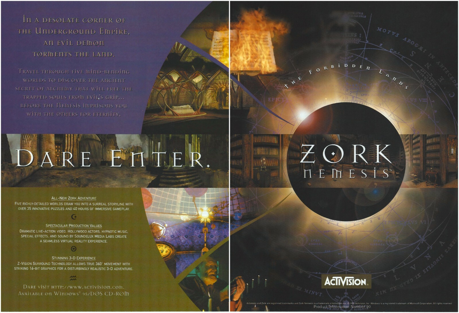 Zork: Nemesis Print Ad/Poster Art PC Big Box (B)