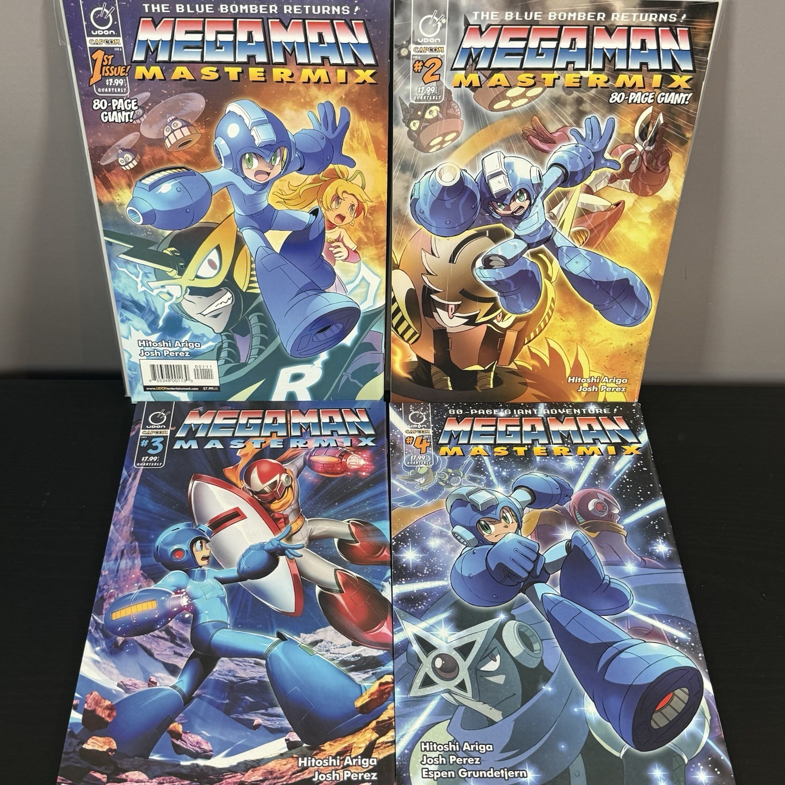 MEGA MAN MASTERMIX HITOSHI ARIGO 1-4 COMPLETE SET LOT 3b VARIANT 2 4 UDON CAPCOM