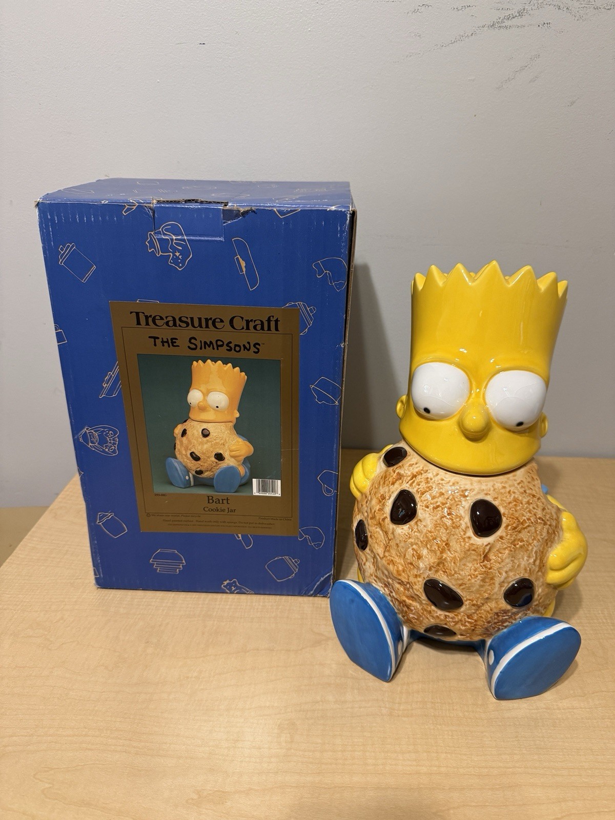 Vintage Treasure Craft Bart Simpson Ceramic Cookie Jar The Simpsons 1995 w/Box