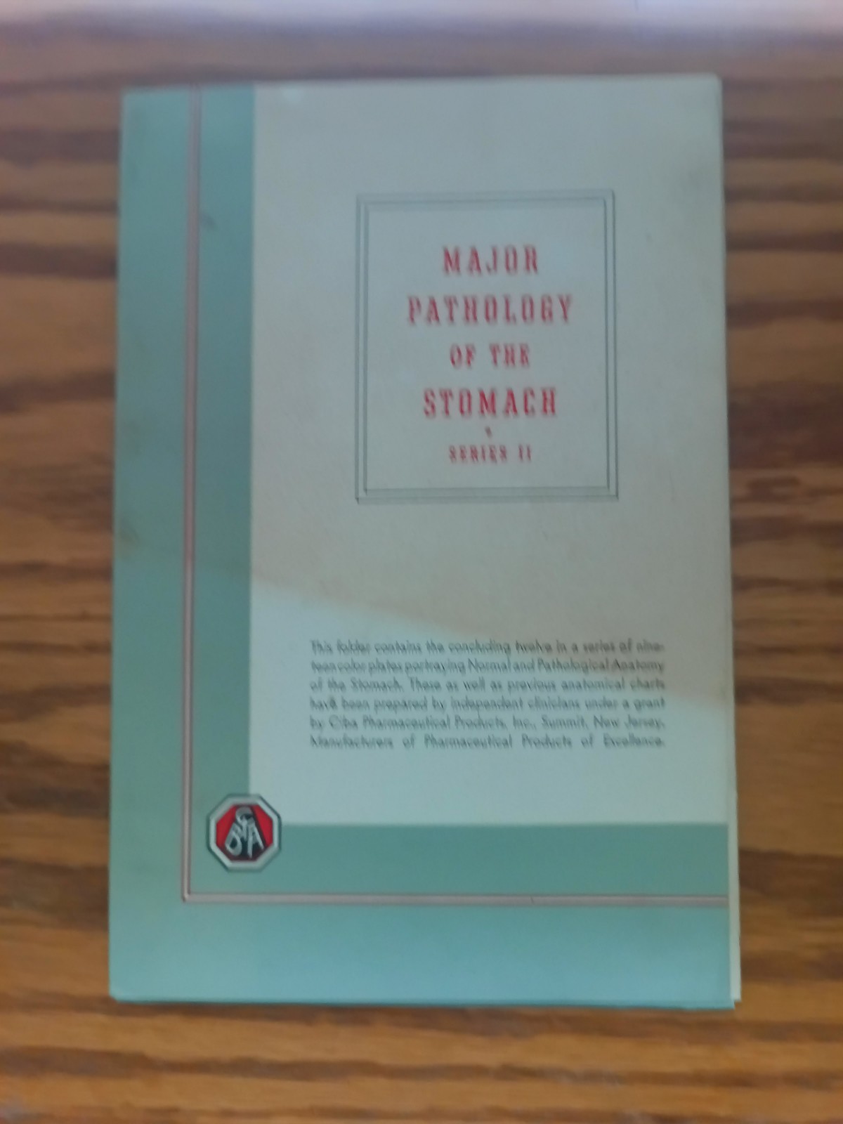 Vtg 1942 Ciba Pharm 12 Full Color Plates Major Pathology of the Stomach Series 2