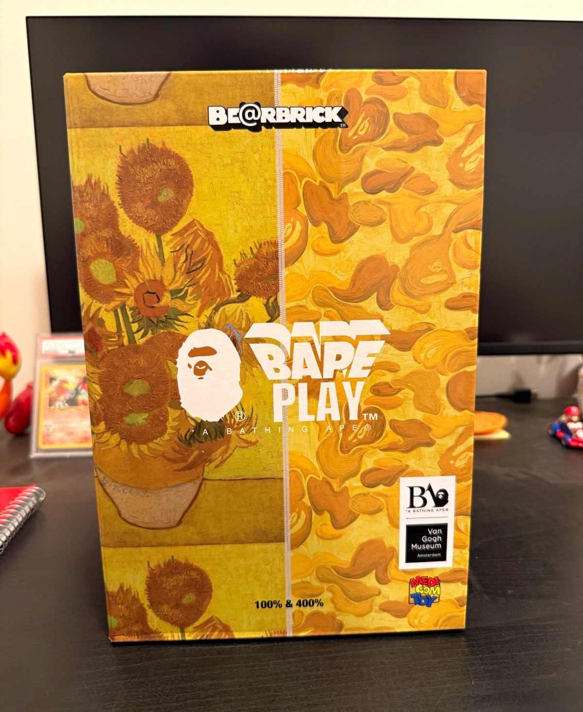 Medicom Toy Be@rbrick BAPE PLAY Van Gogh Museum 100%/400% Boxed A2737971