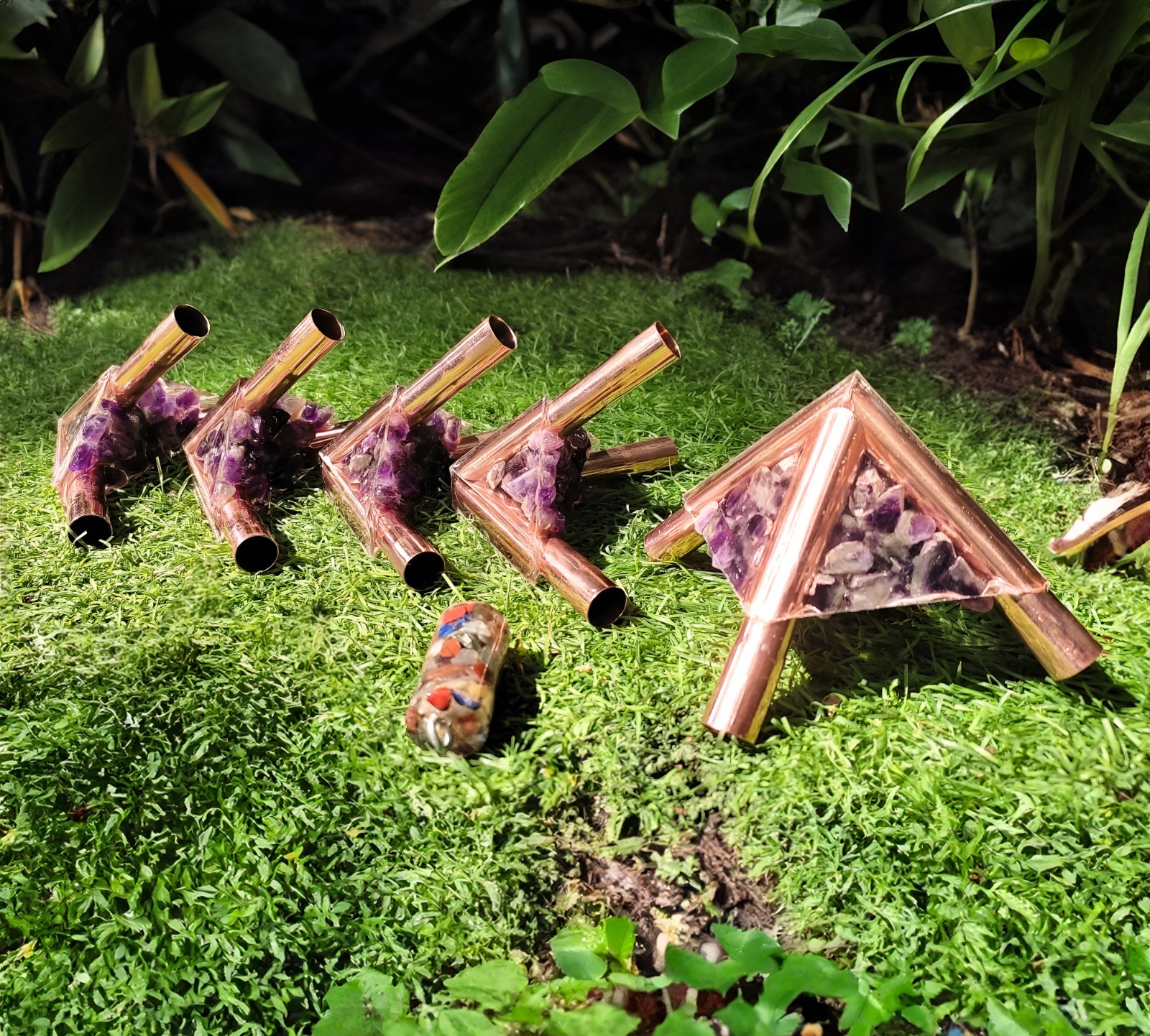 Giza Copper Orgonite Meditation Pyramid Connector Kit (12mm) Without Copper Rods