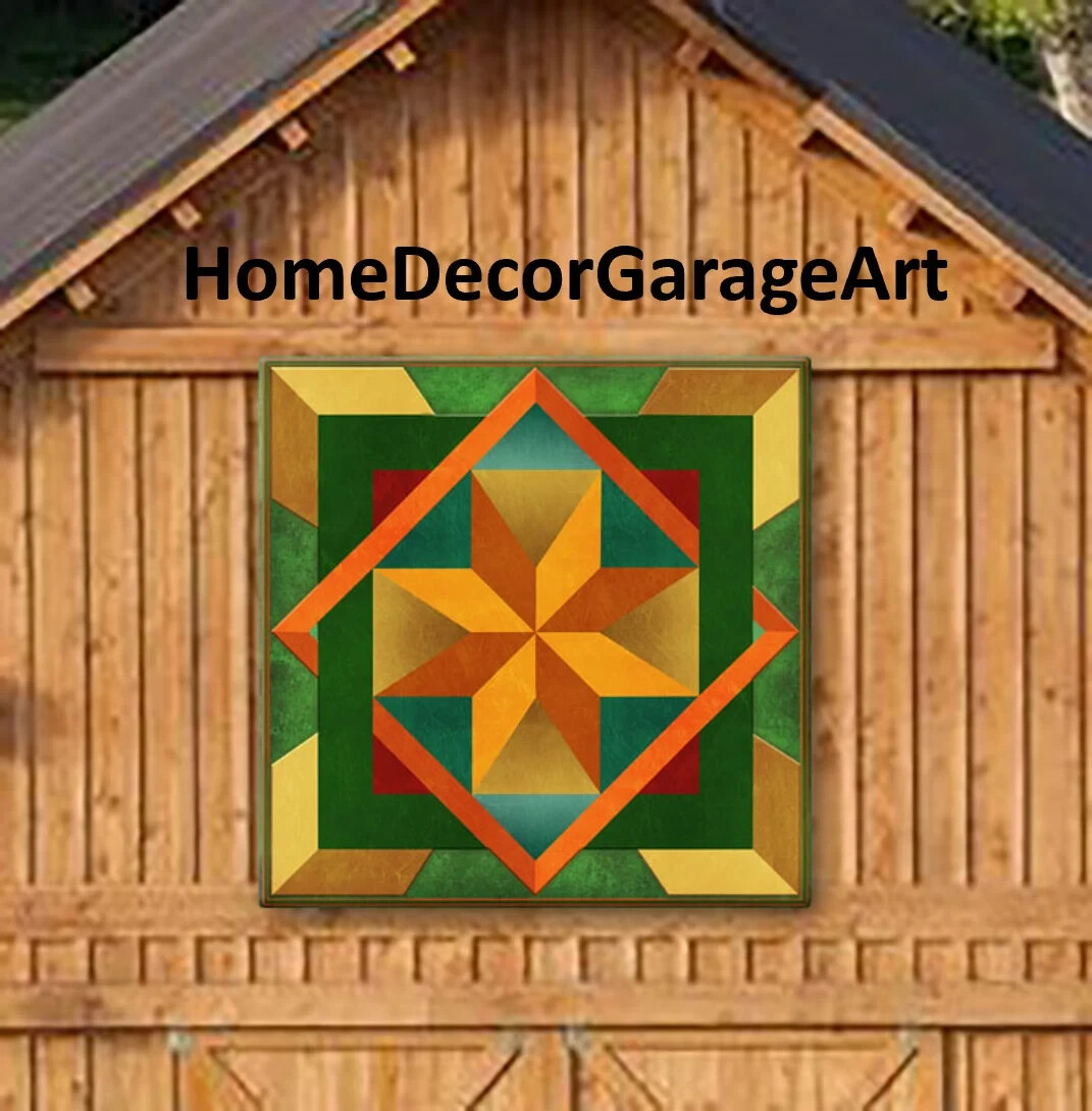 Barn Quilt Metal Sign, Box In Box Pattern, Dutch Amish Design, 9 Sizes