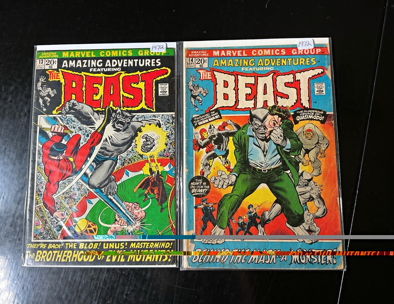 MARVEL  AMAZING ADVENTURES  #13  THE BEAST  1972 Bronze Age Nice 😁(and#14 FREE)