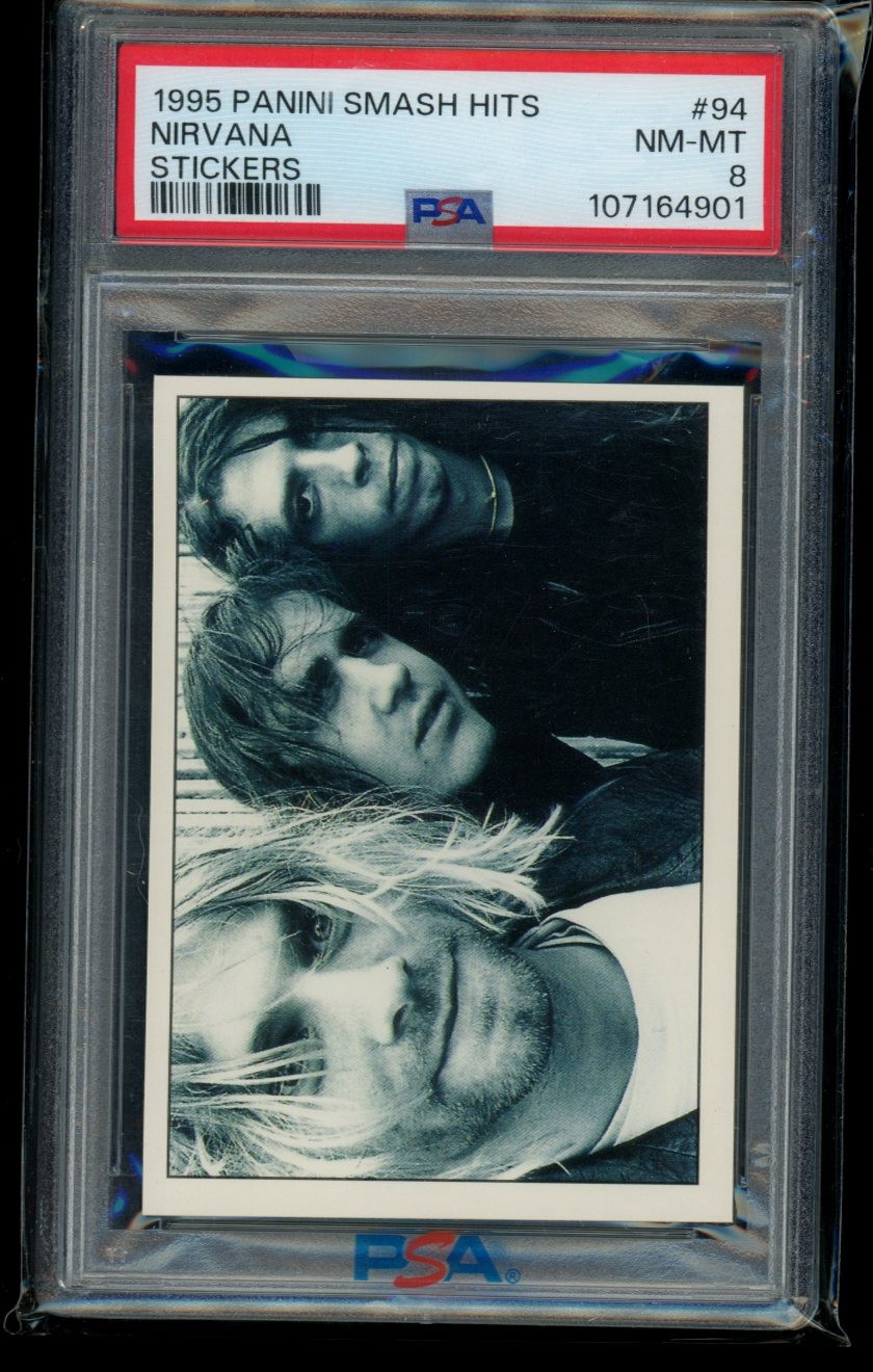 Nirvana - 1995 Panini Smash Hits RC - PSA 8 - Rare Low Pop