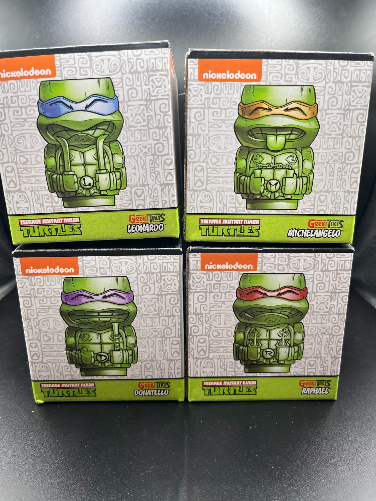 Loot Crate Geeki Mini Tikis TMNT Teenage Mutant Ninja Turtles LootCrate Set Of 4