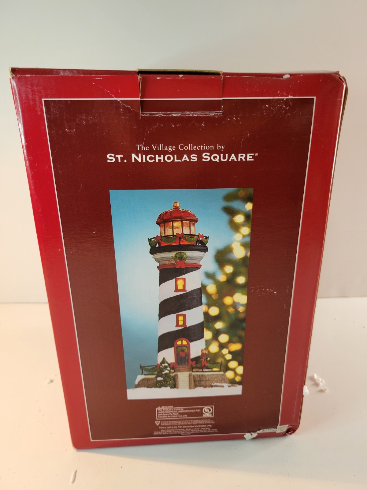 The Village Collection by St. Nicholas Square Lighthouse Illuminated