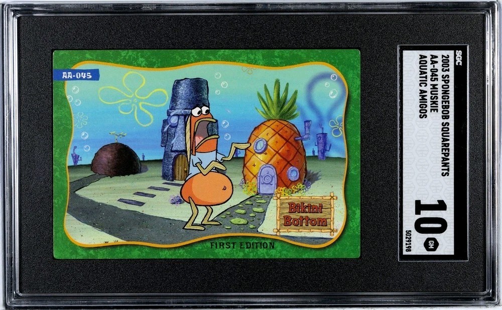 POP 1 2003 SPONGEBOB SQUAREPANTS AQUATIC AMIGOS SGC 10 MUSKIE