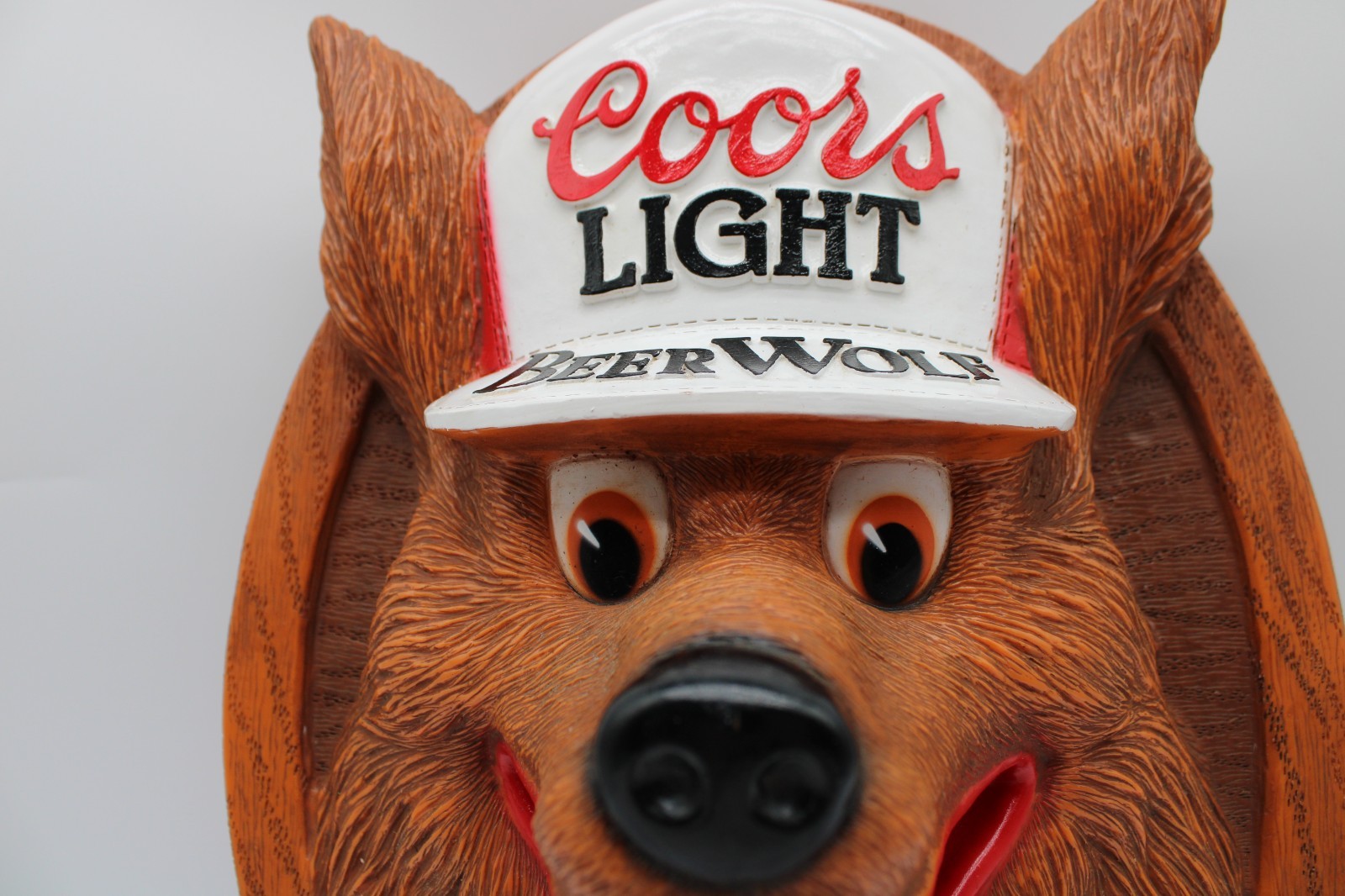 VTG Coors Light Beer Wolf 3-D Sign Bar Pub Man Cave Decor 1987