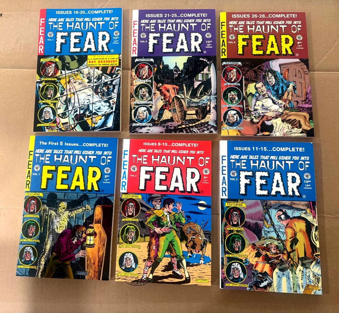 The Haunt Of Fear TPB / 1,2,3,4,5,6 / EC / issues 1-28 / 6 / VF to NM / $20 ea
