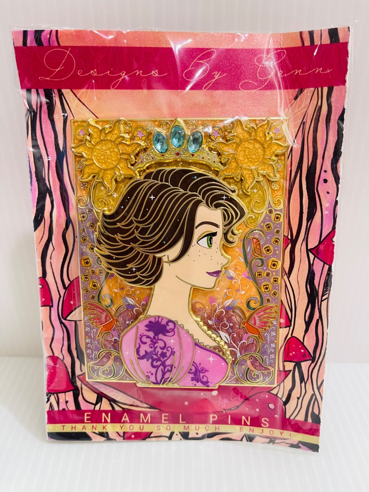 NIP DBG Designsbygenn Designs by genn Rapunzel Tangled PROFILE FANTASY PIN